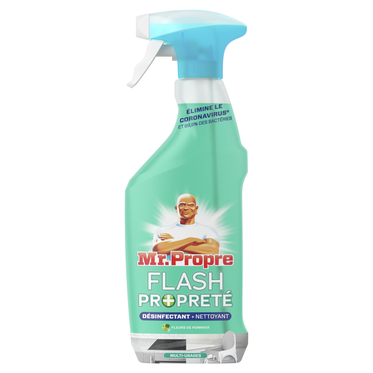 MR.PROPRE Flash propreté Désinfectant multi-usage parfum fleurs de pommier 500ml