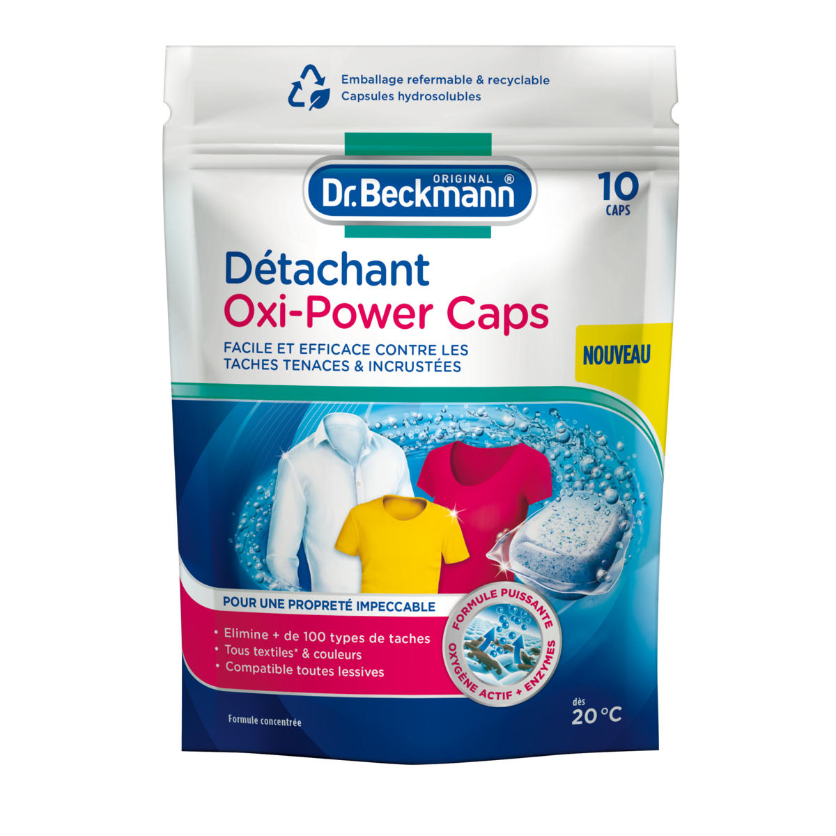 DR BECKMANN Oxi-Power Caps détachant   1 lavages  10 capsules 