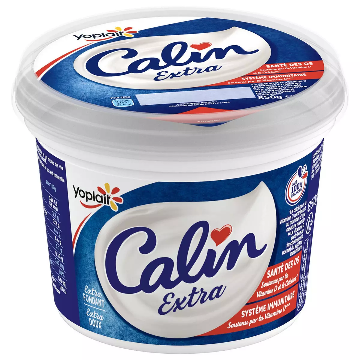 CALIN Extra - Fromage blanc nature 3,2% MG 850g