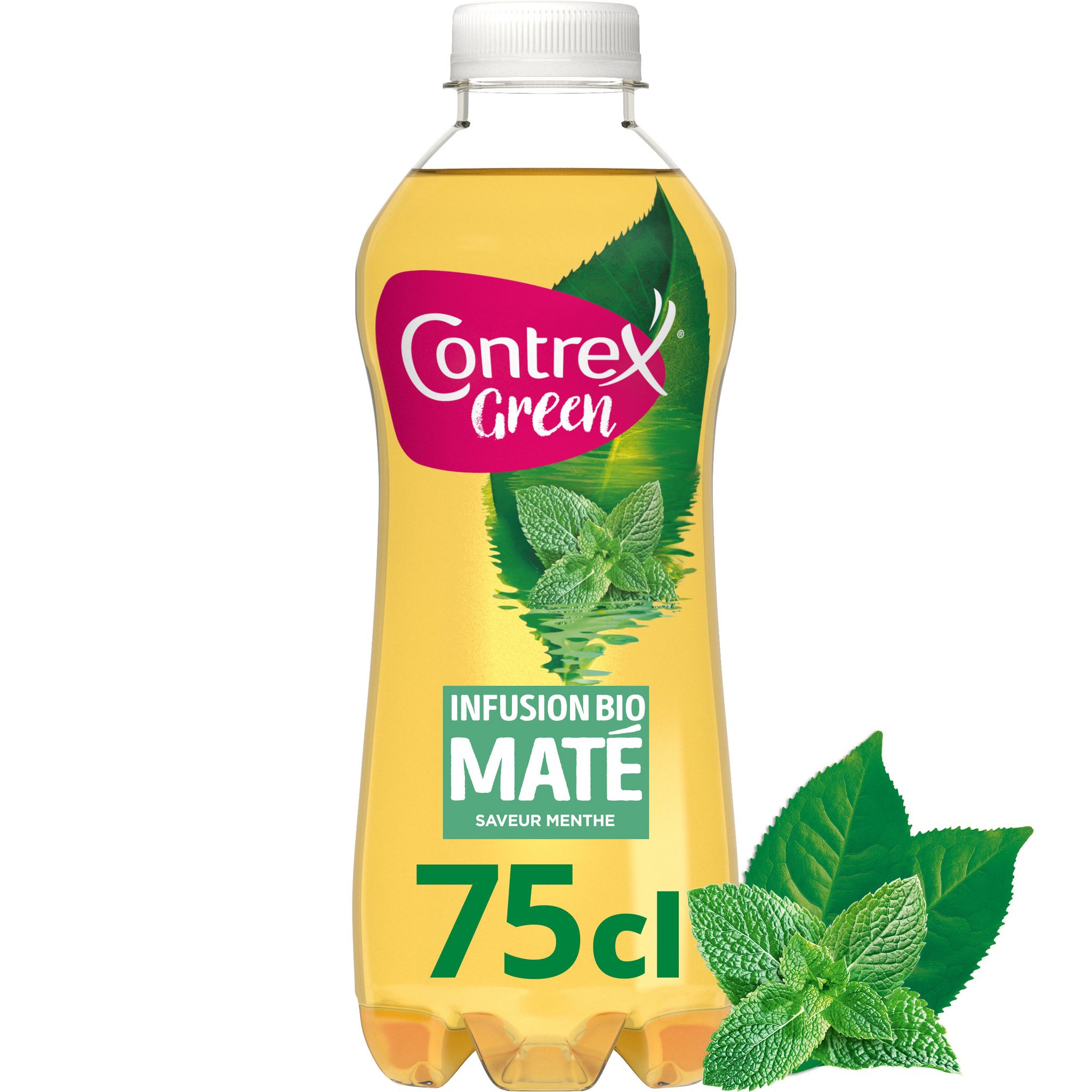 Voir la diapositive 3 : CONTREX Infusion Green bio maté saveur menthe 75cl
