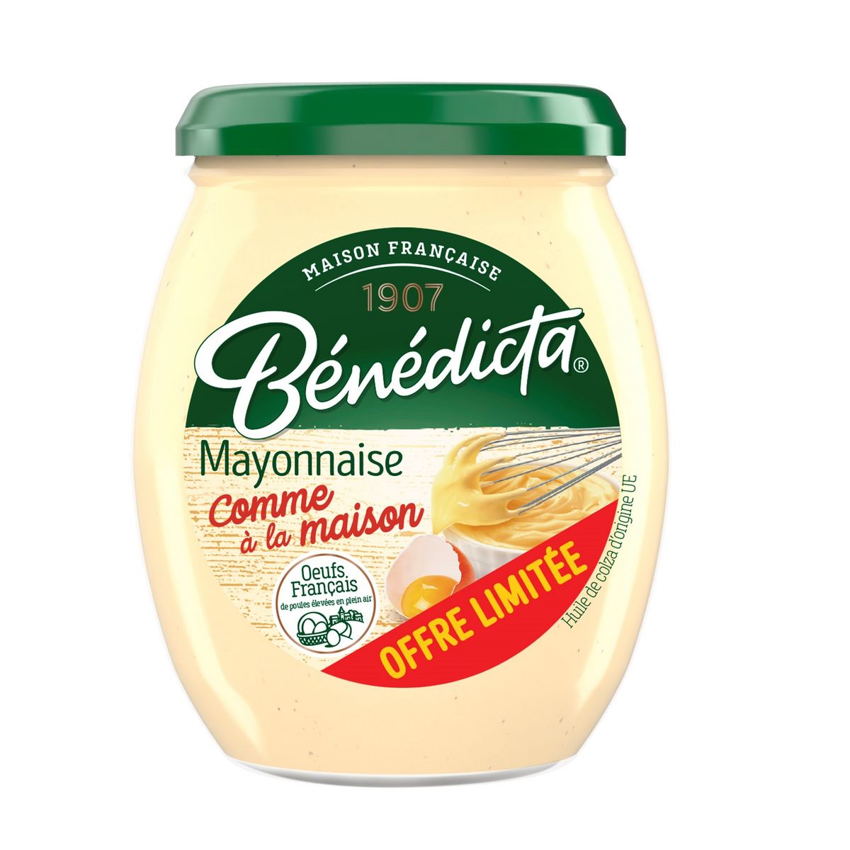 BENEDICTA Mayonnaise comme à la maison en bocal 255g