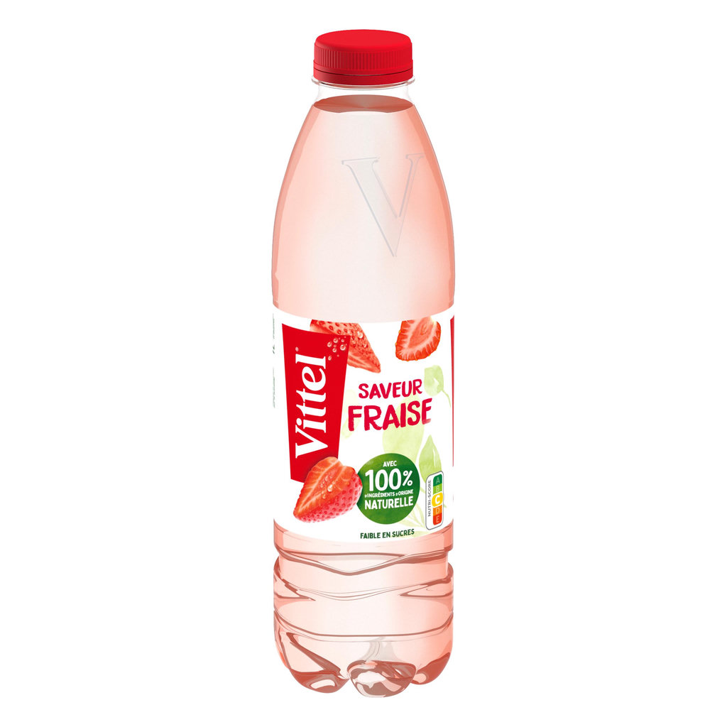 VITTEL Eau minérale plate aromatisée saveur fraise 1l