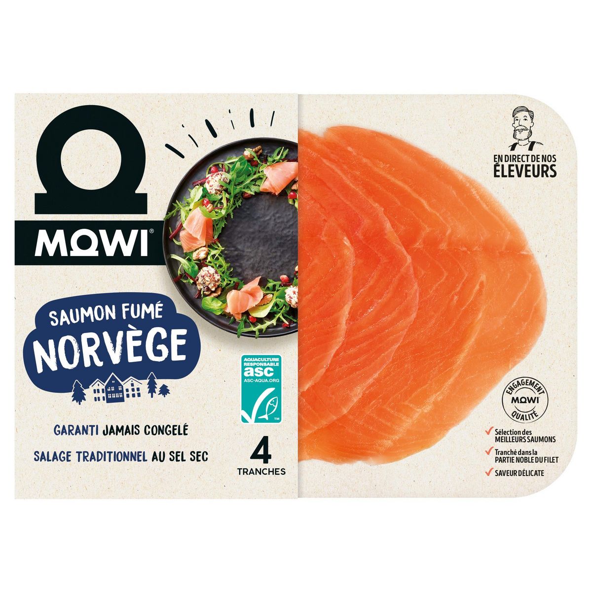 MOWI Saumon fumé de Norvège 130g