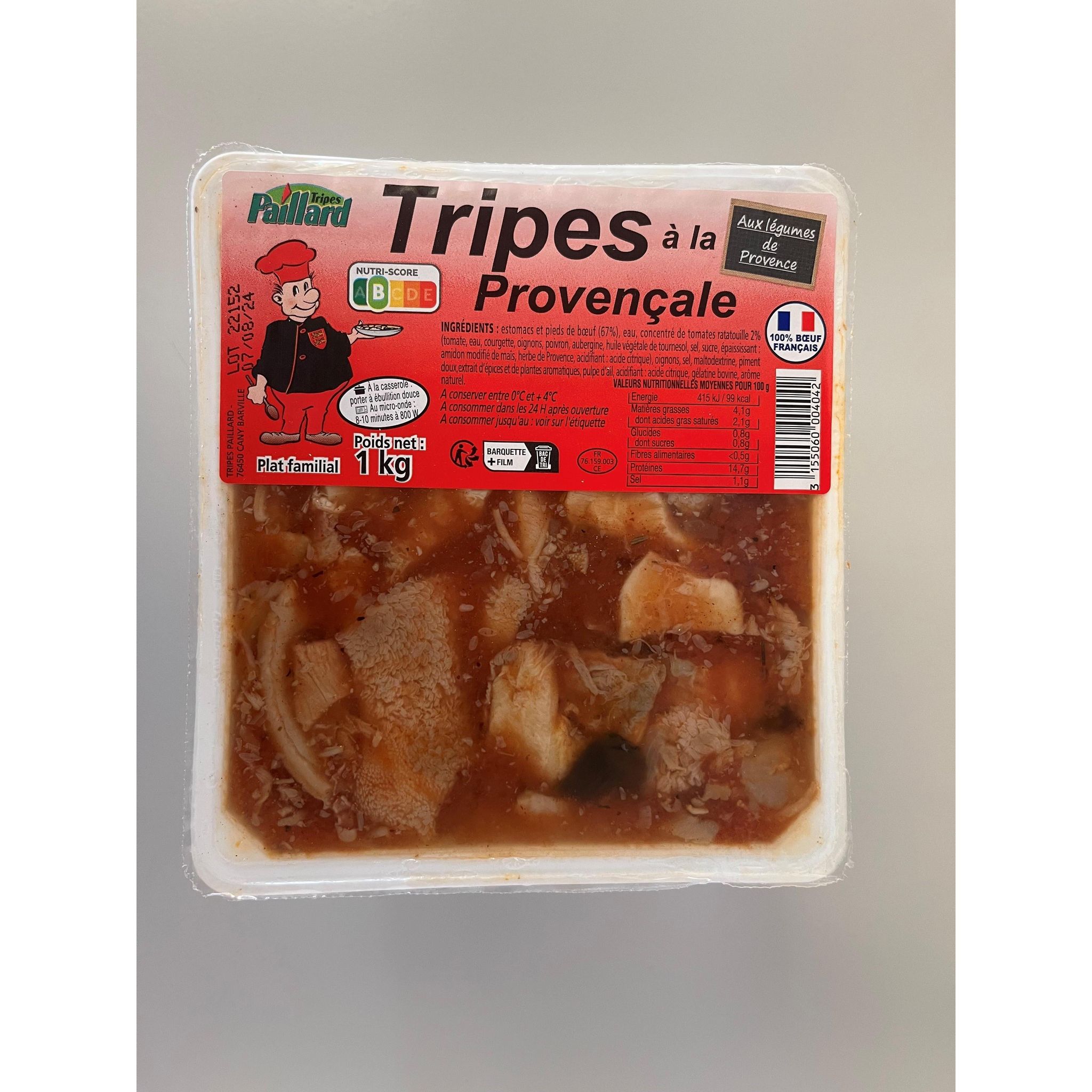TRIPES PAILLARD Tripes provençale barquette 1 kg
