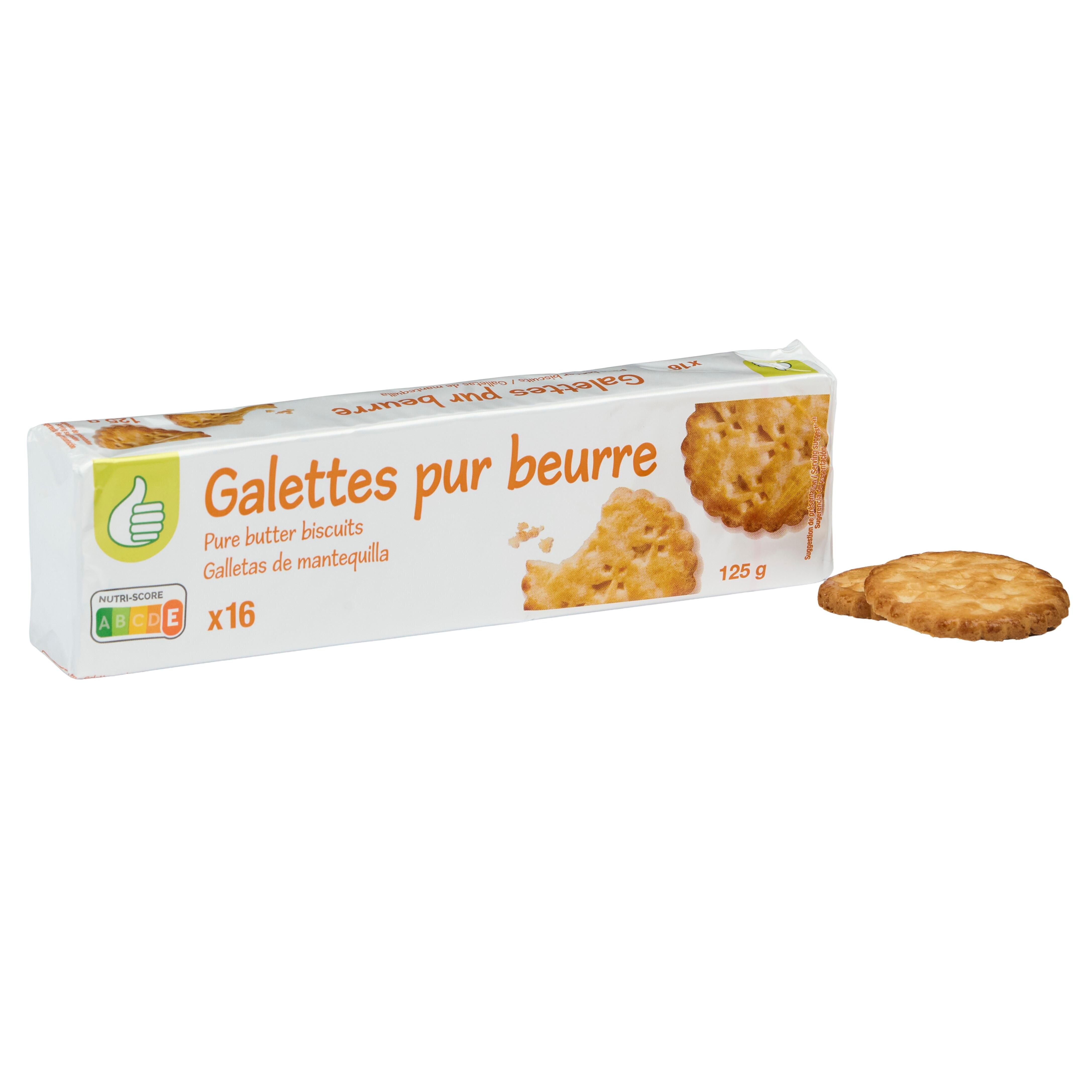 Voir la diapositive 3 : POUCE Galettes pur beurre 16 biscuits 125g