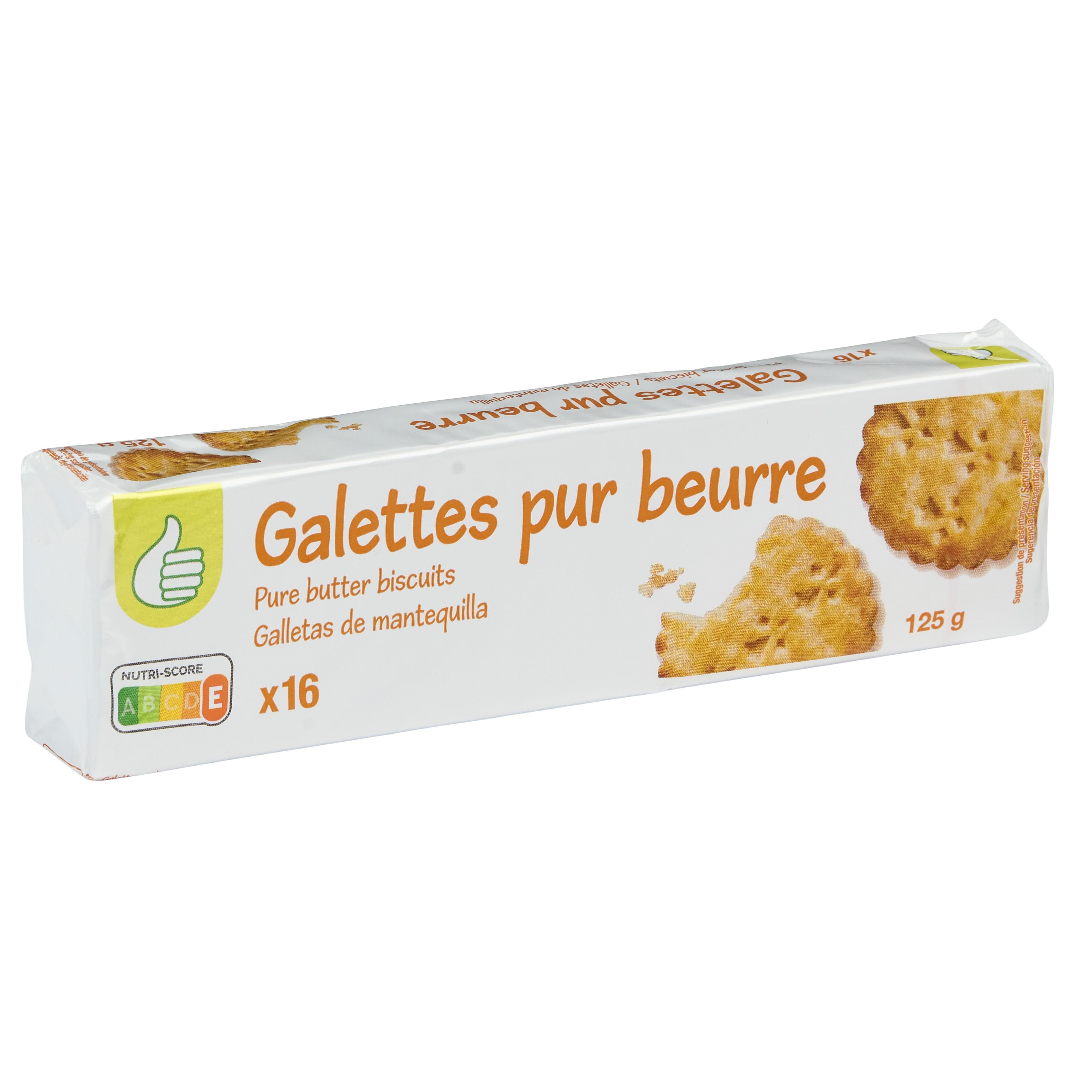 Voir la diapositive 4 : POUCE Galettes pur beurre 16 biscuits 125g
