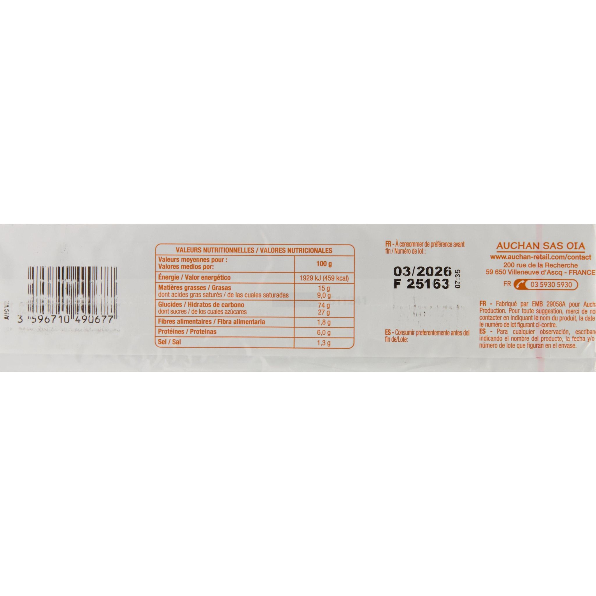 Voir la diapositive 4 : POUCE Galettes pur beurre 16 biscuits 125g