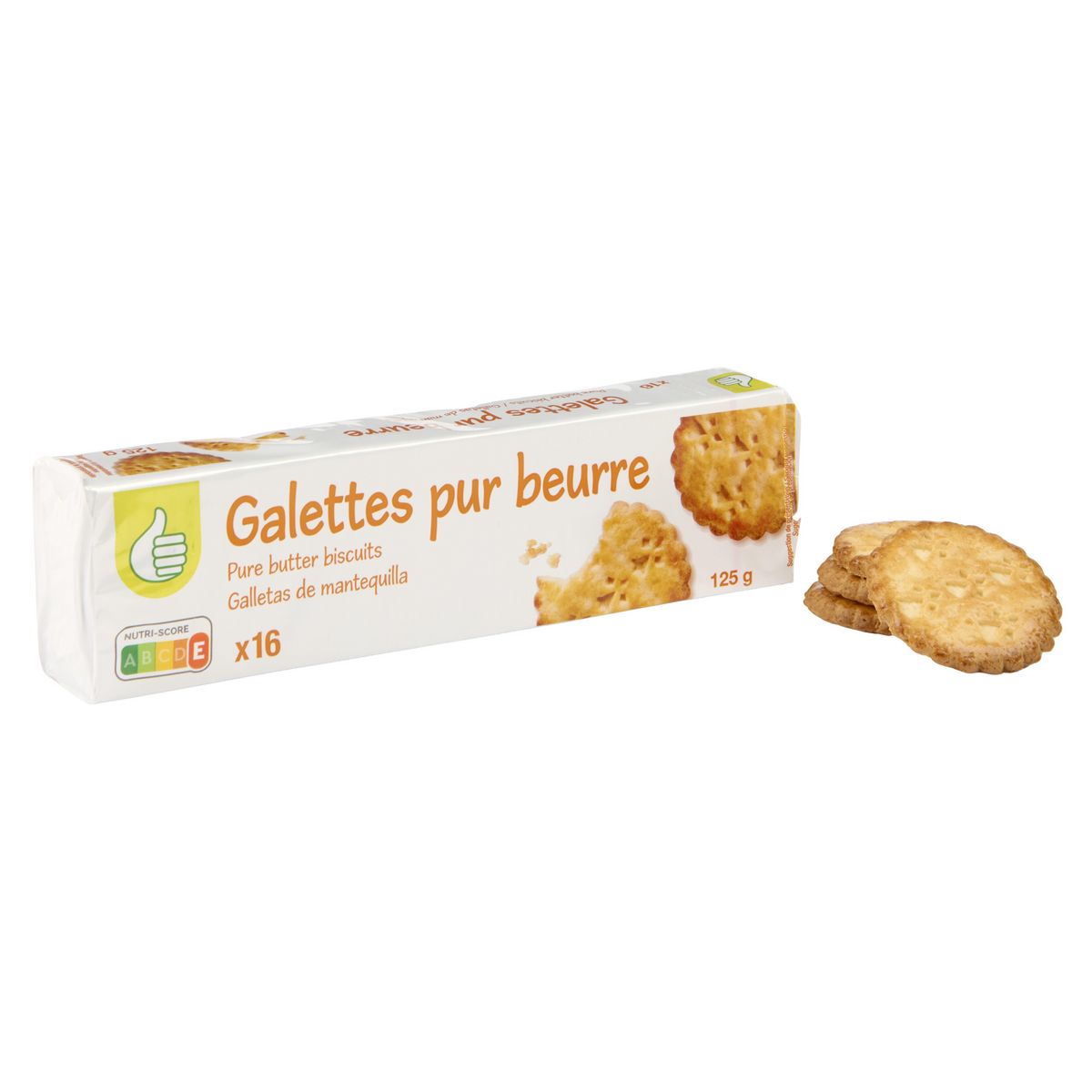 POUCE Galettes pur beurre 16 biscuits 125g