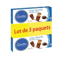 GAVOTTES Crêpe dentelle au chocolat noir 3x90g pas cher 