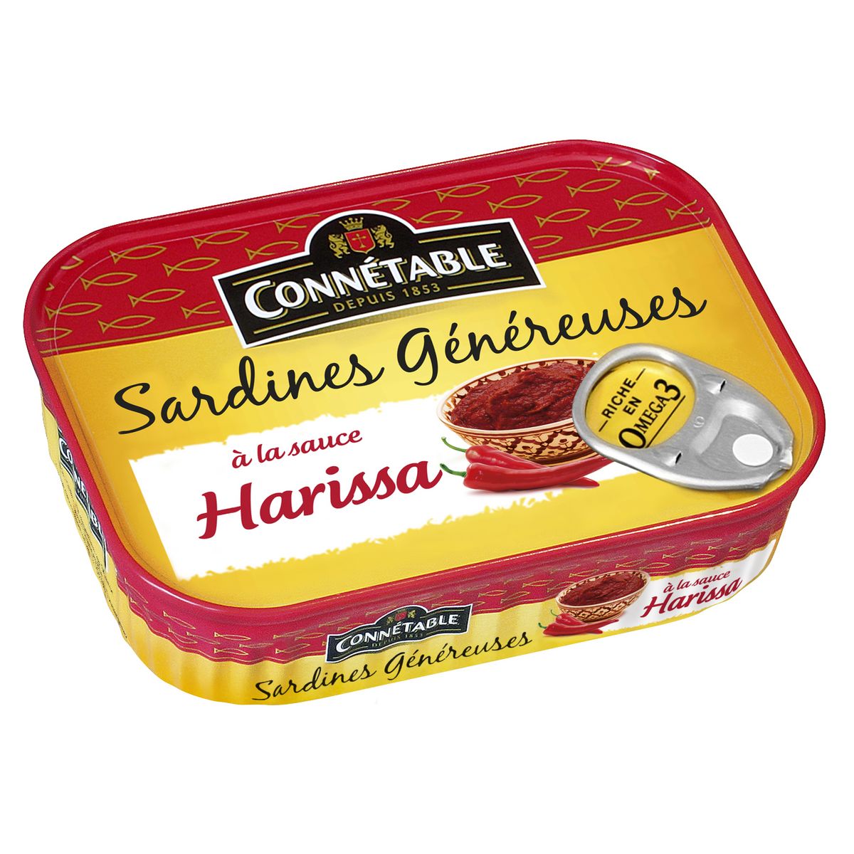CONNETABLE Sardines généreuses à la sauce harissa 140g