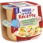 NESTLE P'tite recette bol risotto courgettes carottes jambon dès 8 mois 2x200g