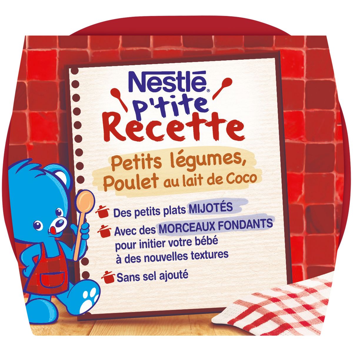 NESTLE P'tite recette bol petits légumes poulet au lait de coco dès 8 mois 2x200g