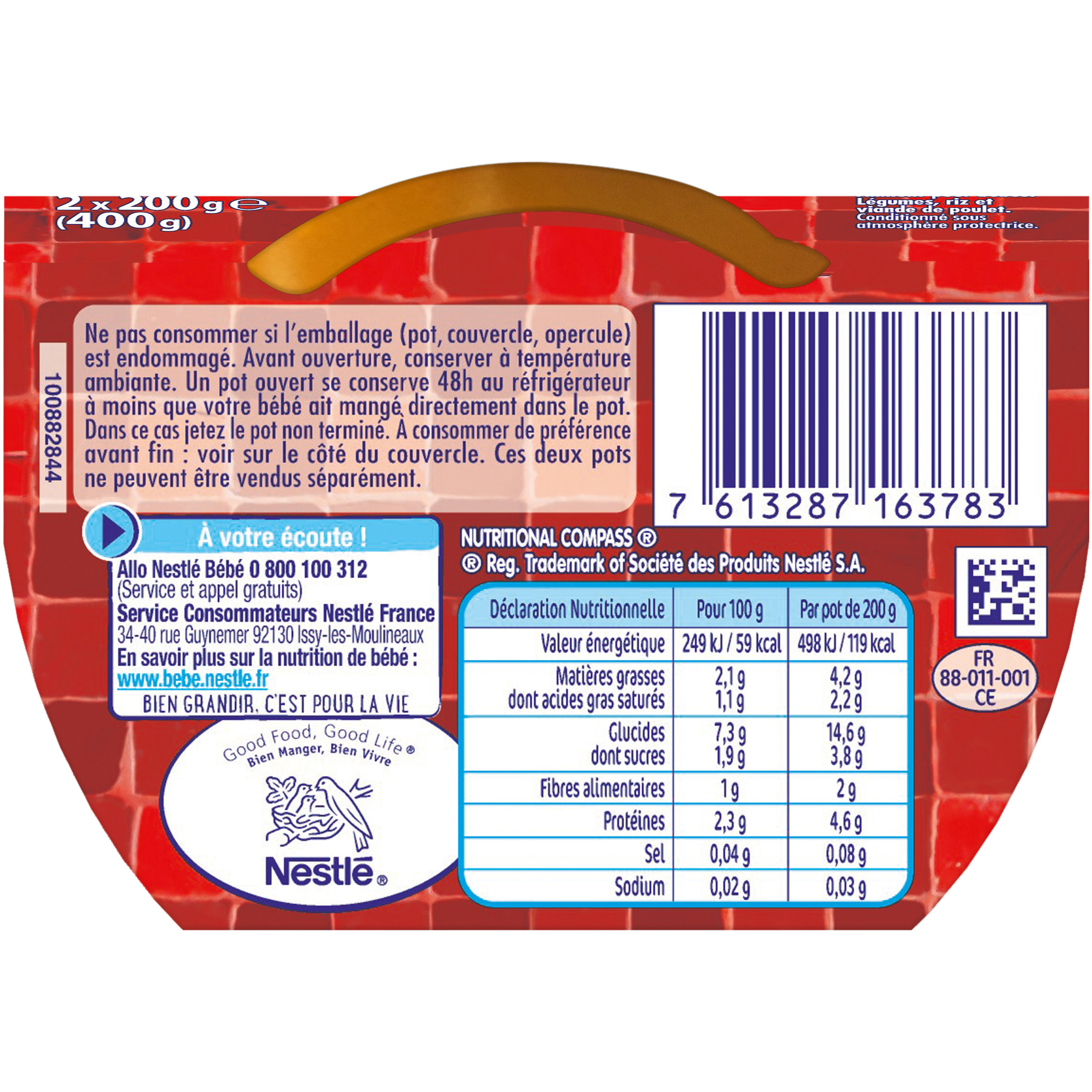 Voir la diapositive 7 : NESTLE P'tite recette bol petits légumes poulet au lait de coco dès 8 mois 2x200g