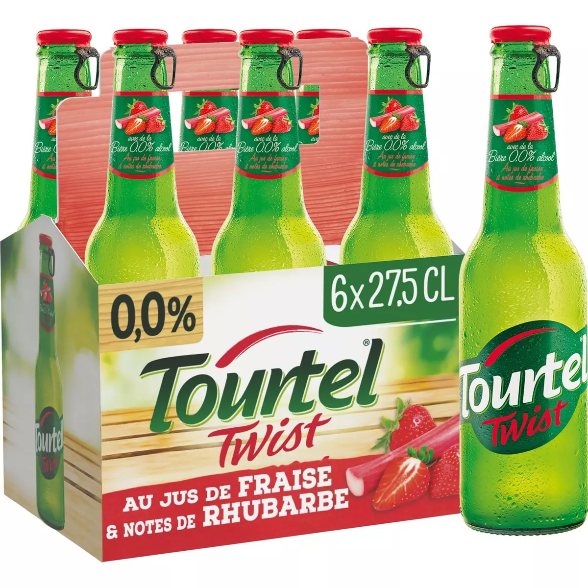 TOURTEL TWIST Bière sans alcool 0.0% au jus de fraise et notes de rhubarbe 6x27.5cl