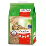 CAT'S BEST Litière végétale agglomérante à base de bois jetable aux toilettes pour chat 20L
