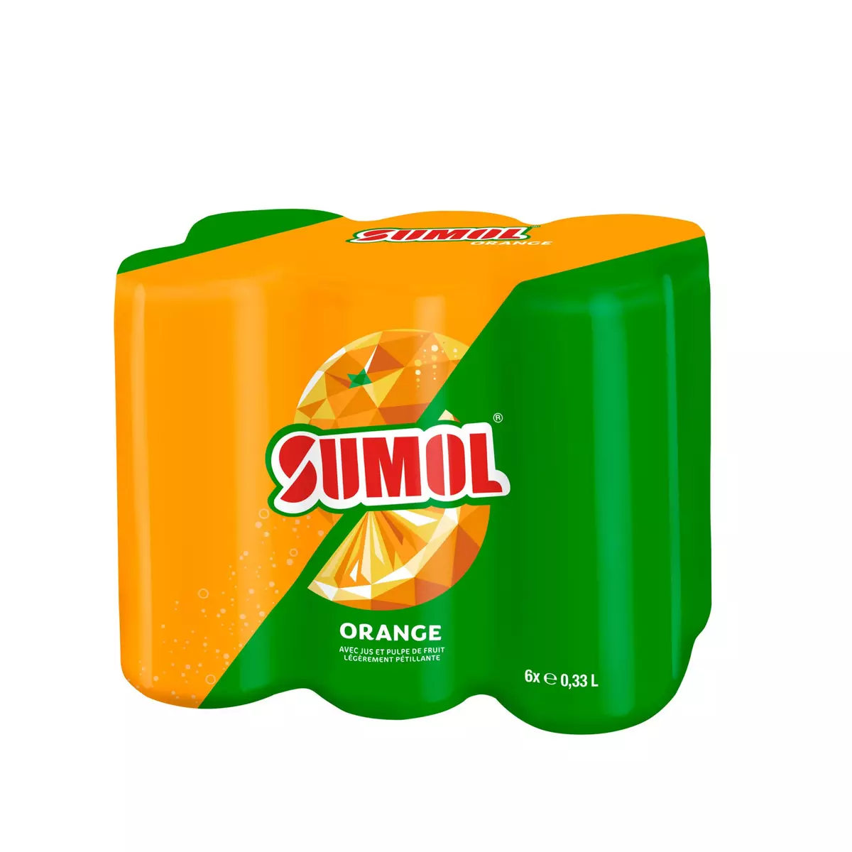 SUMOL Boisson gazeuse saveur orange boîte 6x33cl