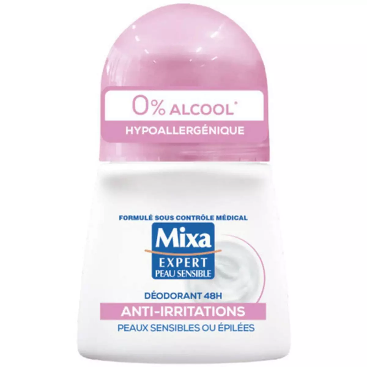 MIXA Déodorant bille anti-irritations peaux sensibles ou épilées 50ml