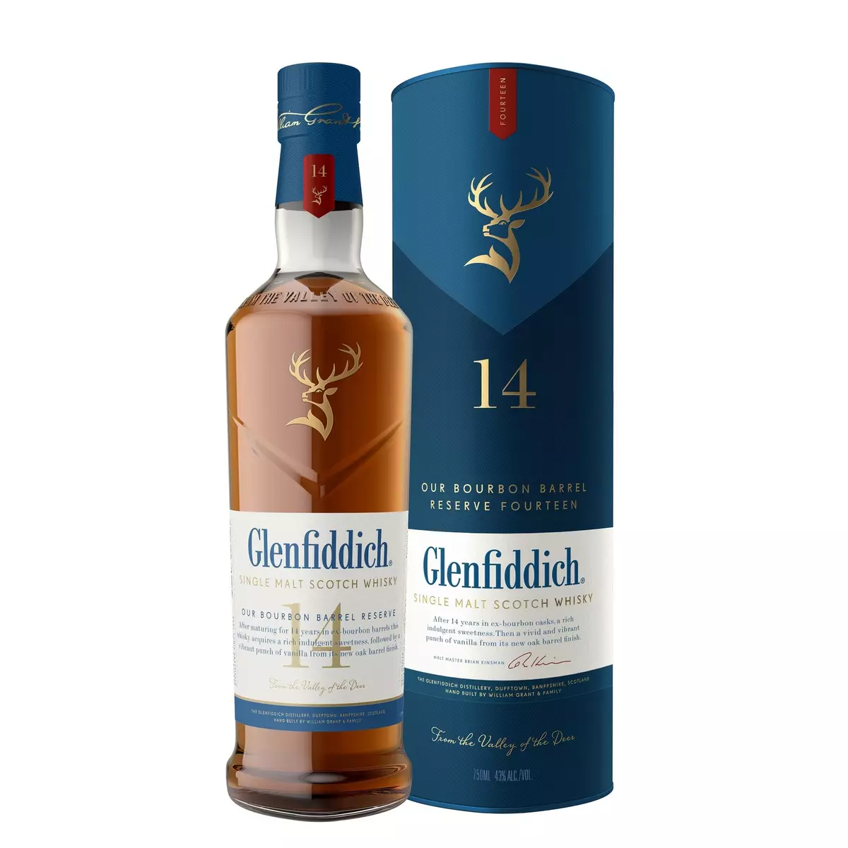 GLENFIDDICH Scotch whisky single malt 43% 14ans 70cl