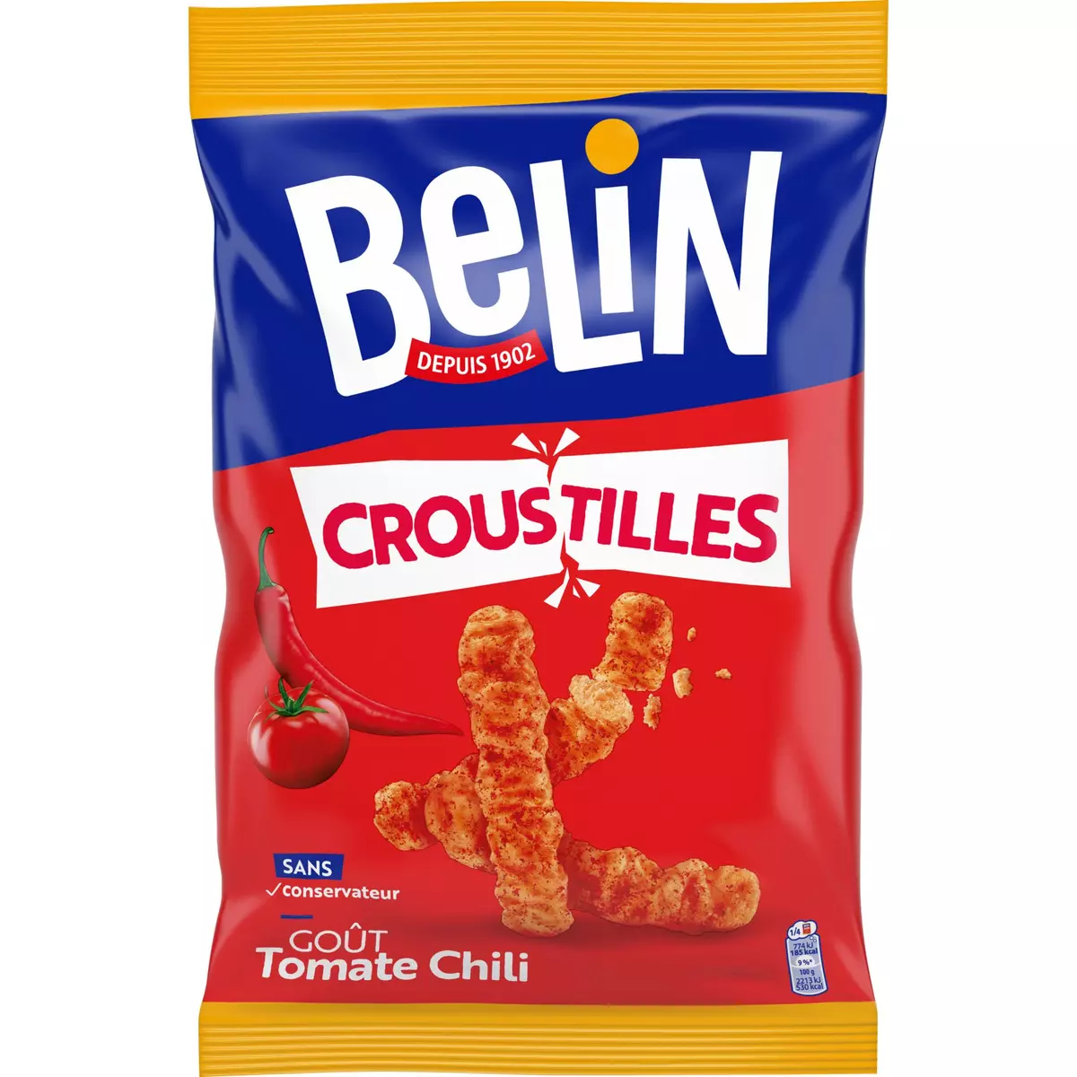 BELIN Biscuits salés croustilles goût tomate chili 138g