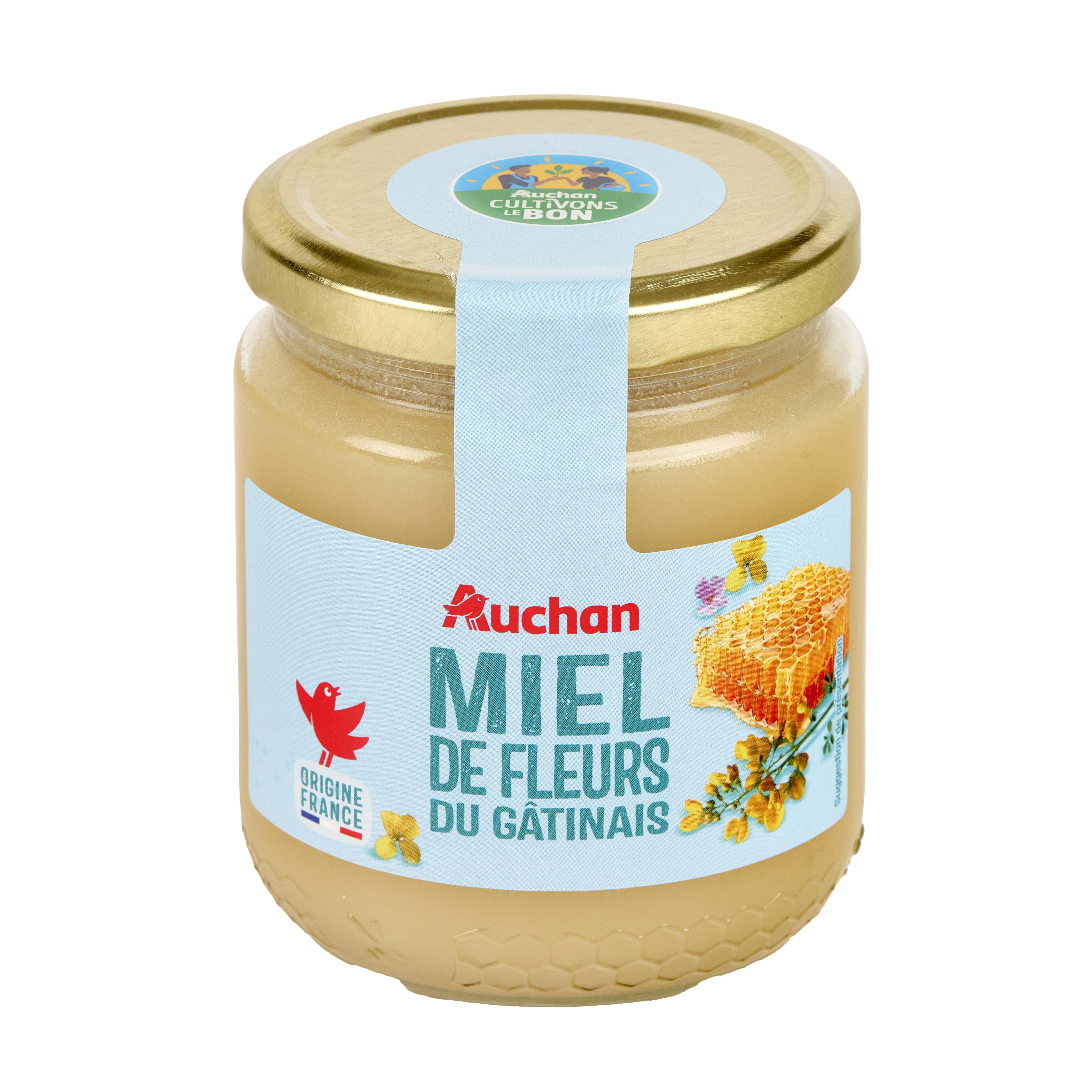 Voir la diapositive 4 : AUCHAN GOURMET CULTIVONS LE BON Miel crémeux de fleurs du Gâtinais 375g
