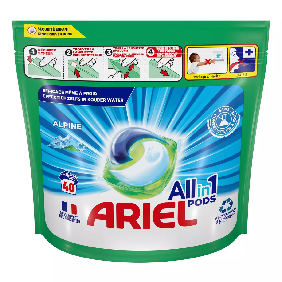 Ariel - All in1 pods + lenor unstoppables lessive en capsules 40 lavages, Delivery Near You