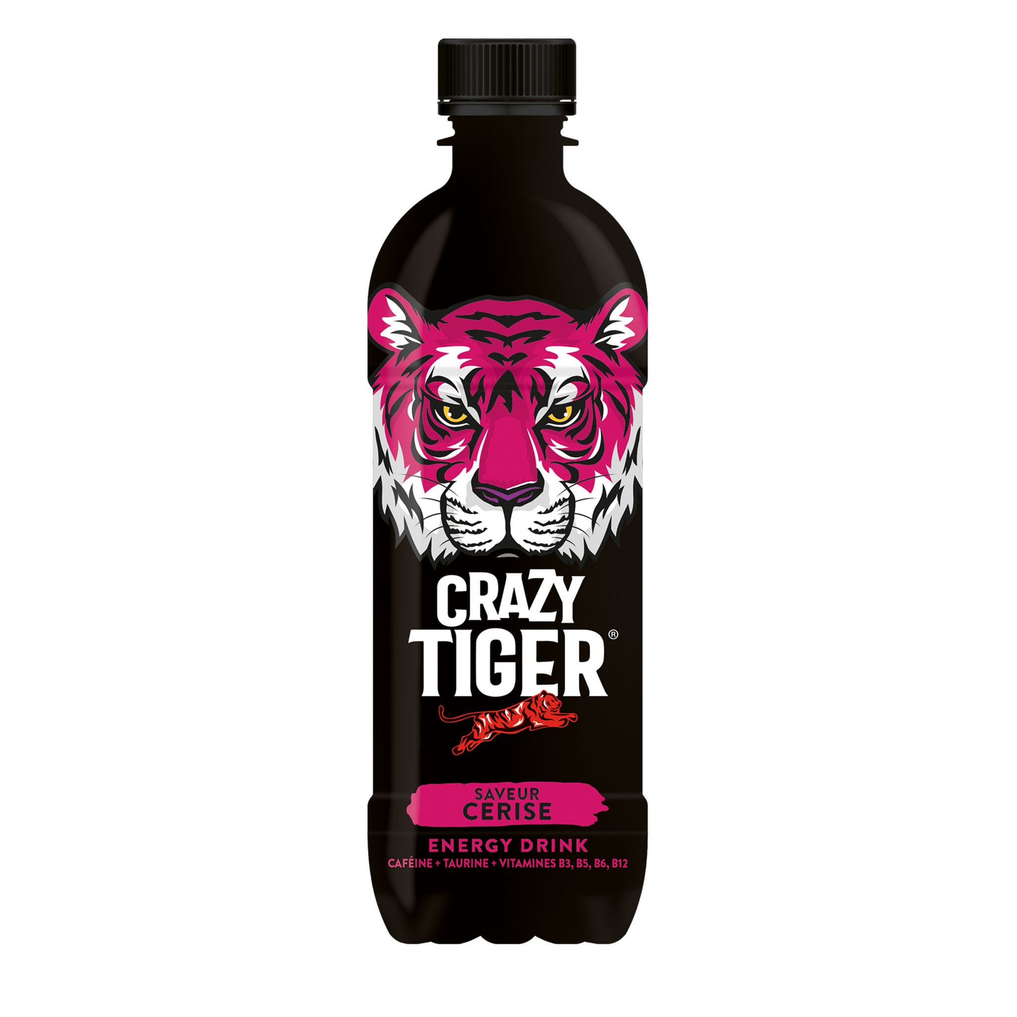 CRAZY TIGER Boisson énergisante à la taurine saveur cerise 500cl