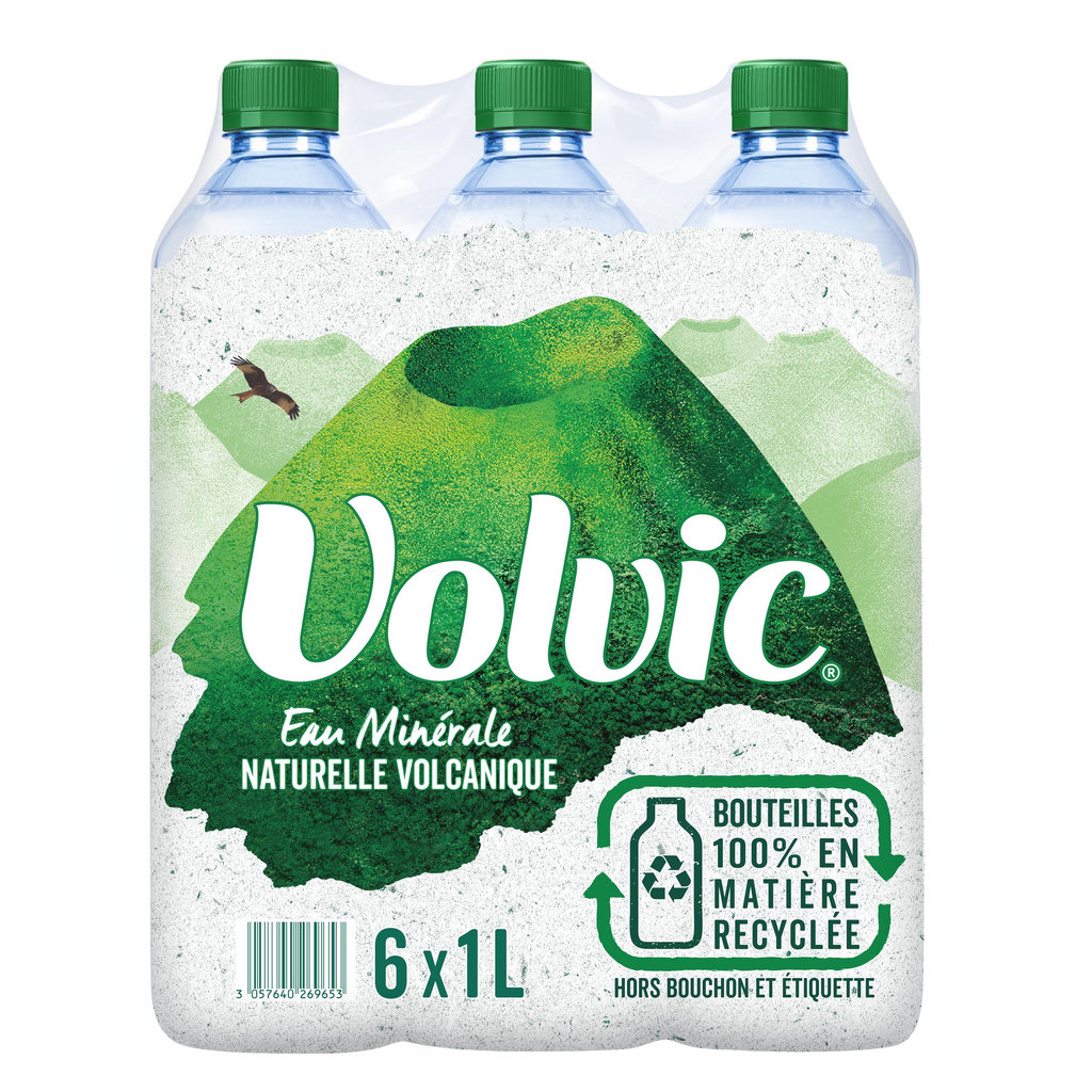 VOLVIC Eau minérale naturelle plate 6x1l