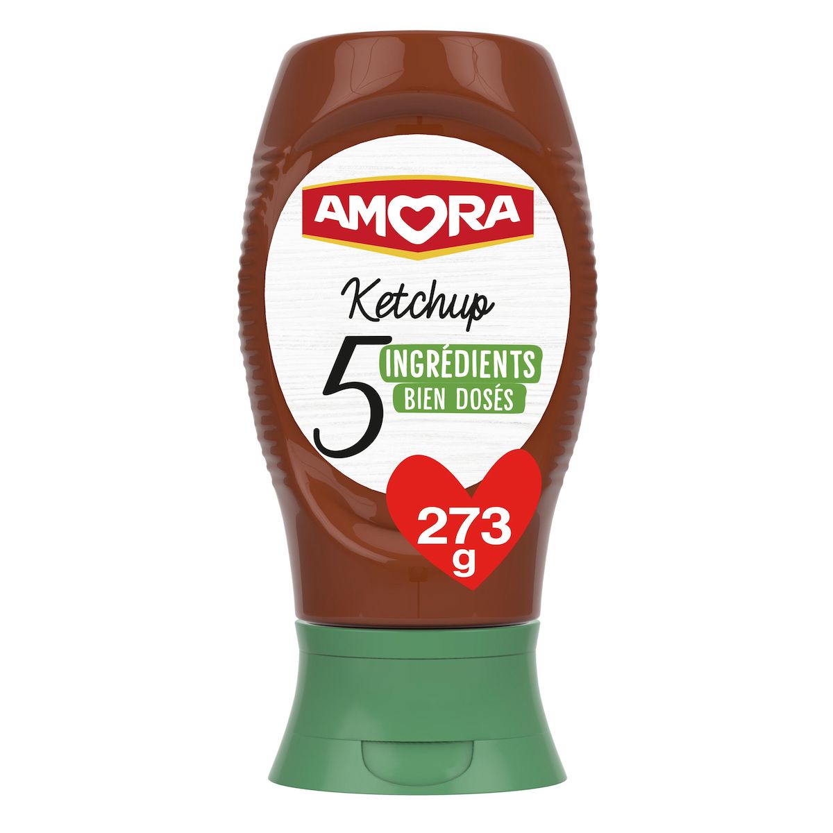 AMORA Ketchup 5 ingrédients flacon souple 273g