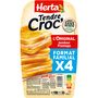 Voir la diapositive 2 : HERTA Tendre Croc' l'original jambon et fromage sans nitrite 4 pièces 400g