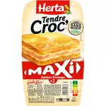 HERTA Tendre Croc' maxi jambon et fromage sans nitrite 2 pièces 300g