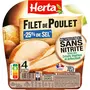 HERTA Filet de poulet réduit en sel sans nitrite 4 tranches 120g