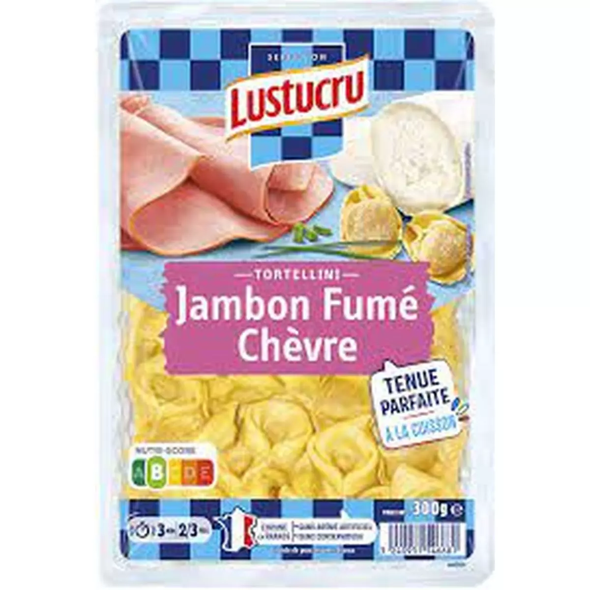 LUSTUCRU Tortellini jambon fumé chèvre 2-3 portions 300g