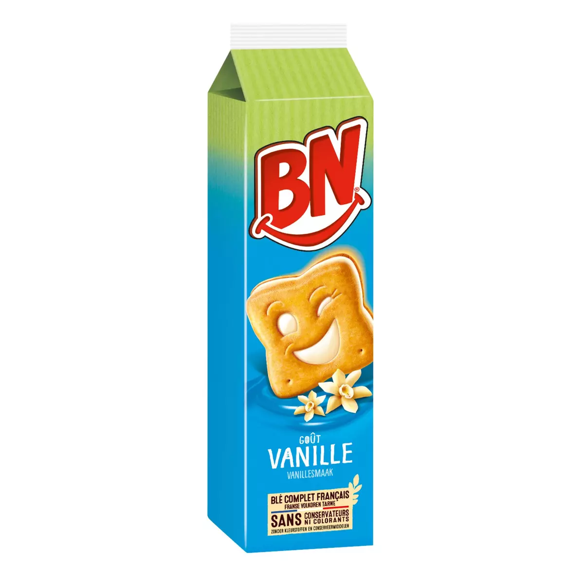 BN Biscuits fourrés saveur vanille céréales complètes 16 biscuits 285g