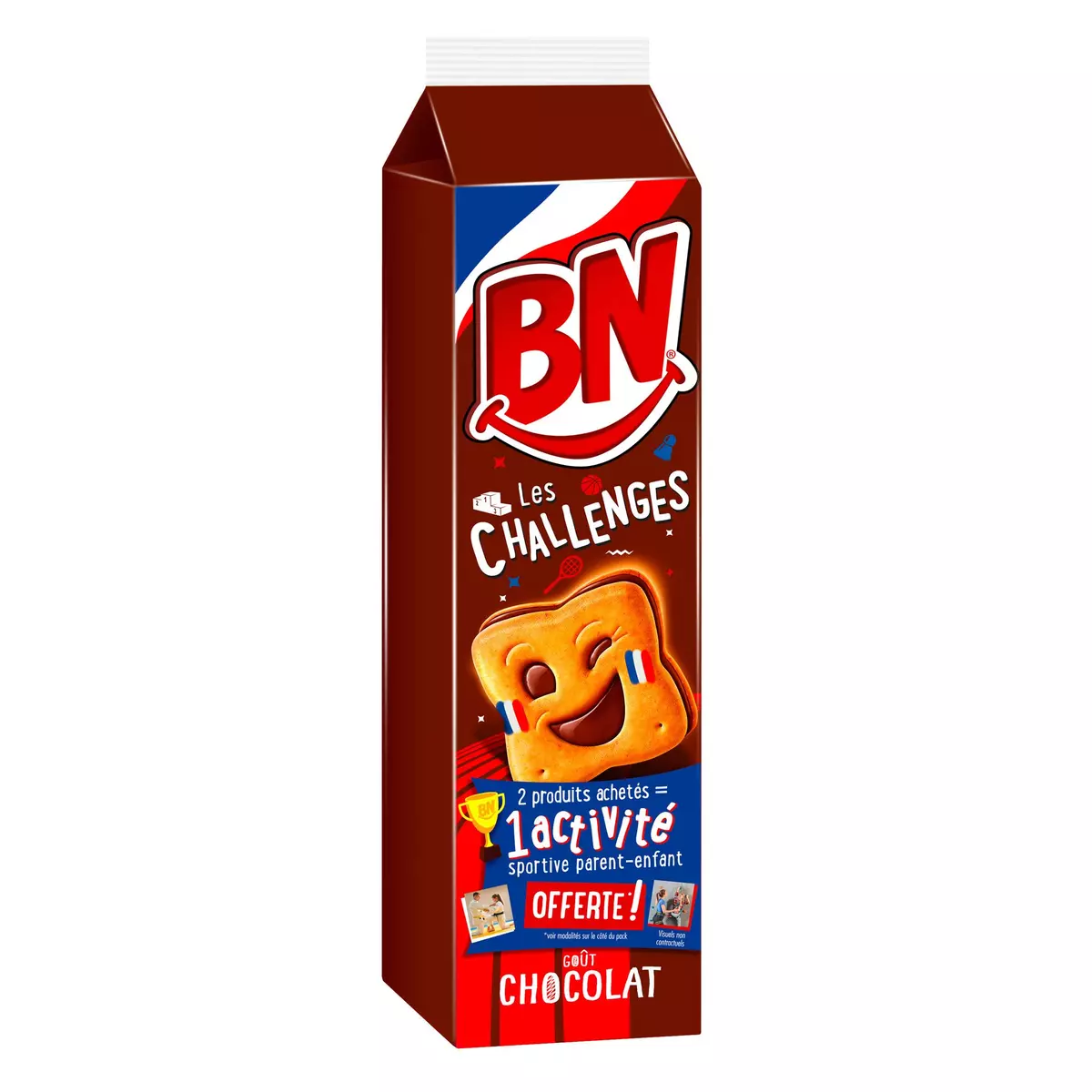 BN Biscuits fourrés chocolat céréales complètes 16 biscuits 285g