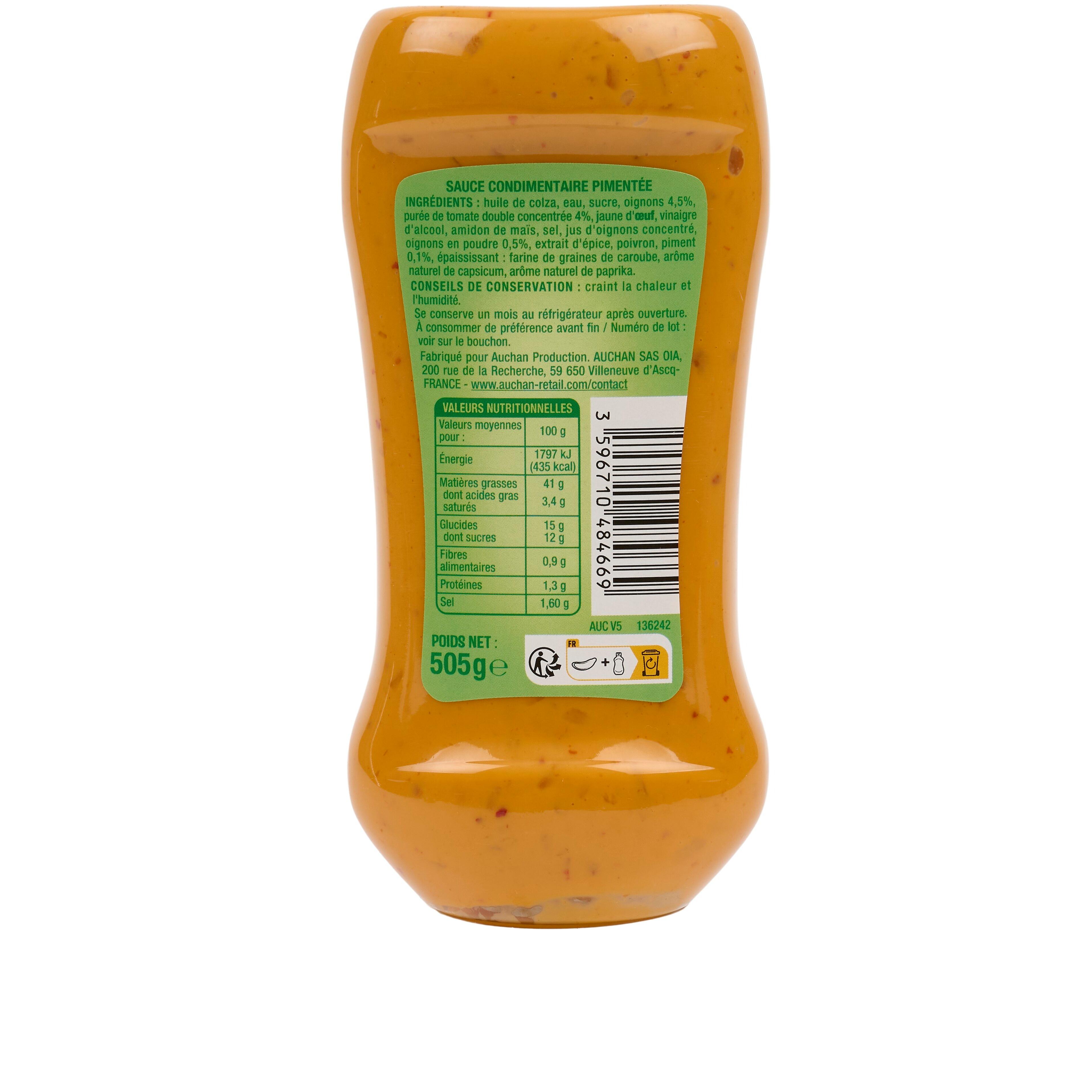Voir la diapositive 2 : AUCHAN Sauce Algérienne 505g