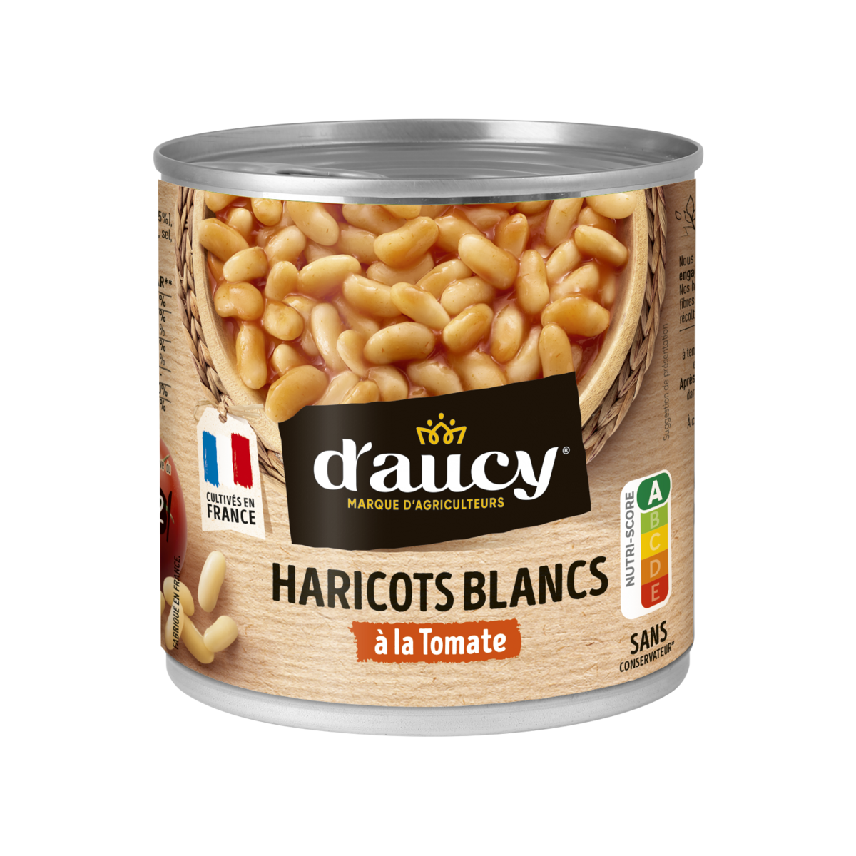 D'AUCY Haricots blanc à la tomate 250g
