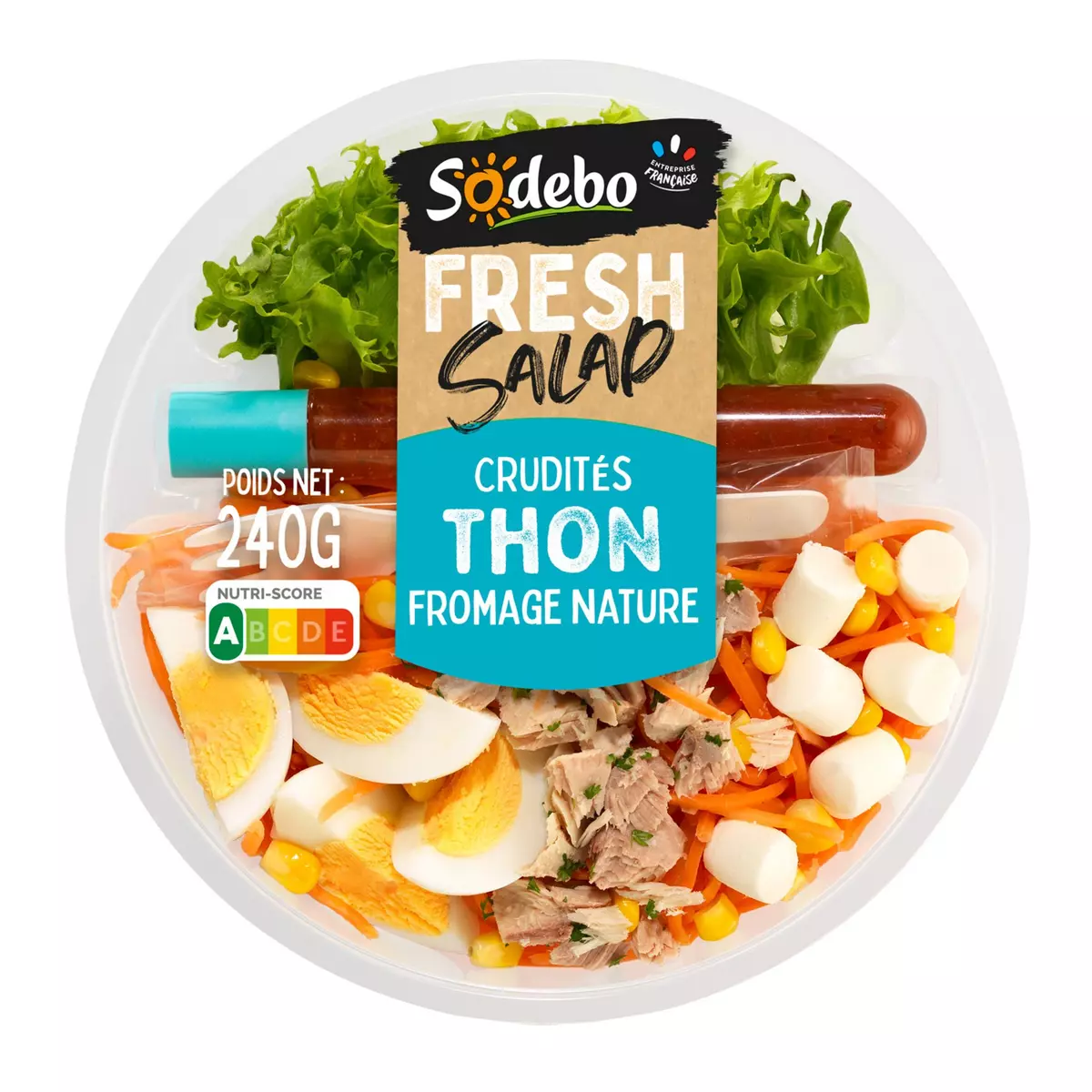 SODEBO Fresh salade thon crudités fromage 1 portion 240g