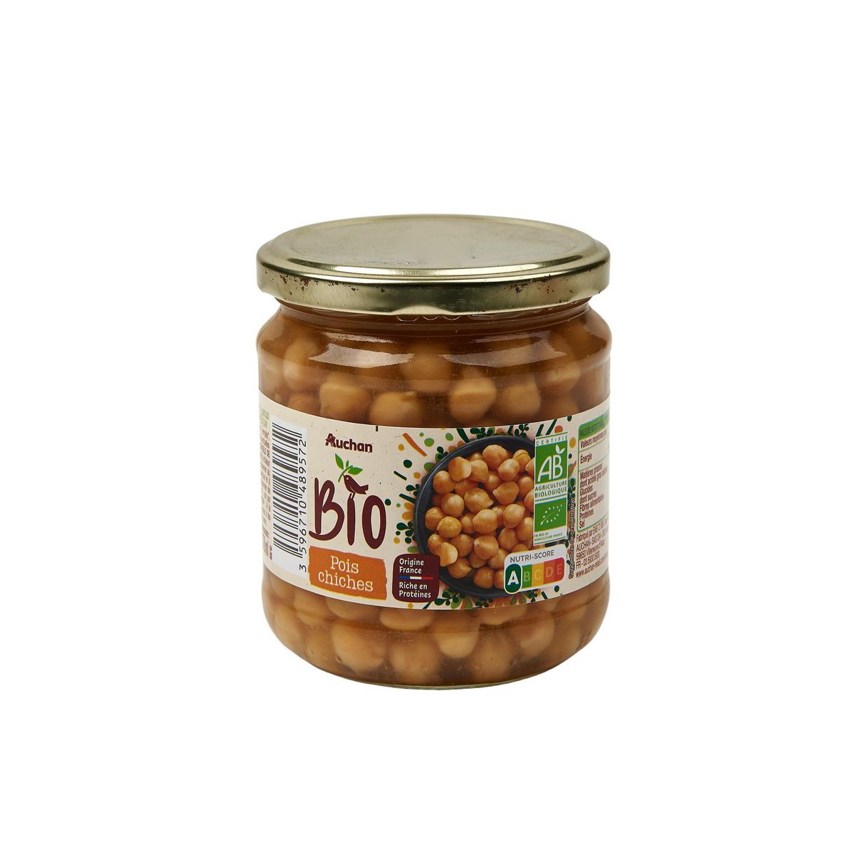 AUCHAN BIO Pois chiches 330g