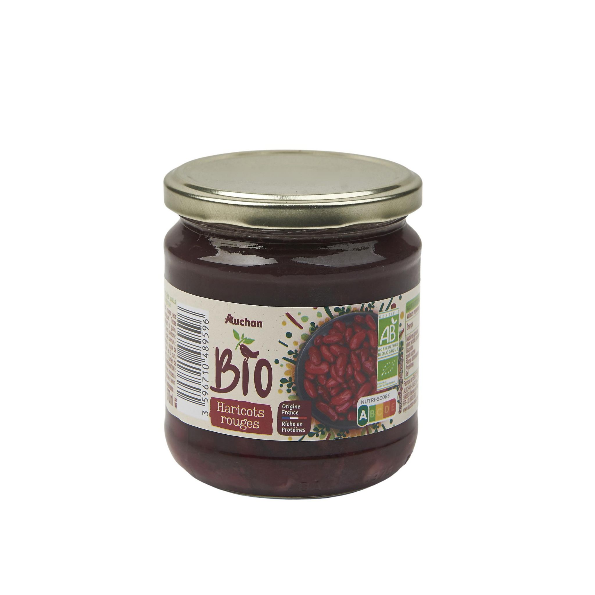 Voir la diapositive 2 : AUCHAN BIO Haricots rouges 330g