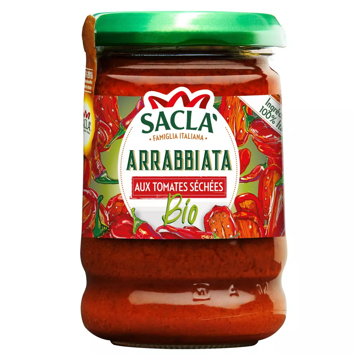 SACLA Sauce Arrabbiata aux tomates séchées bio 190g
