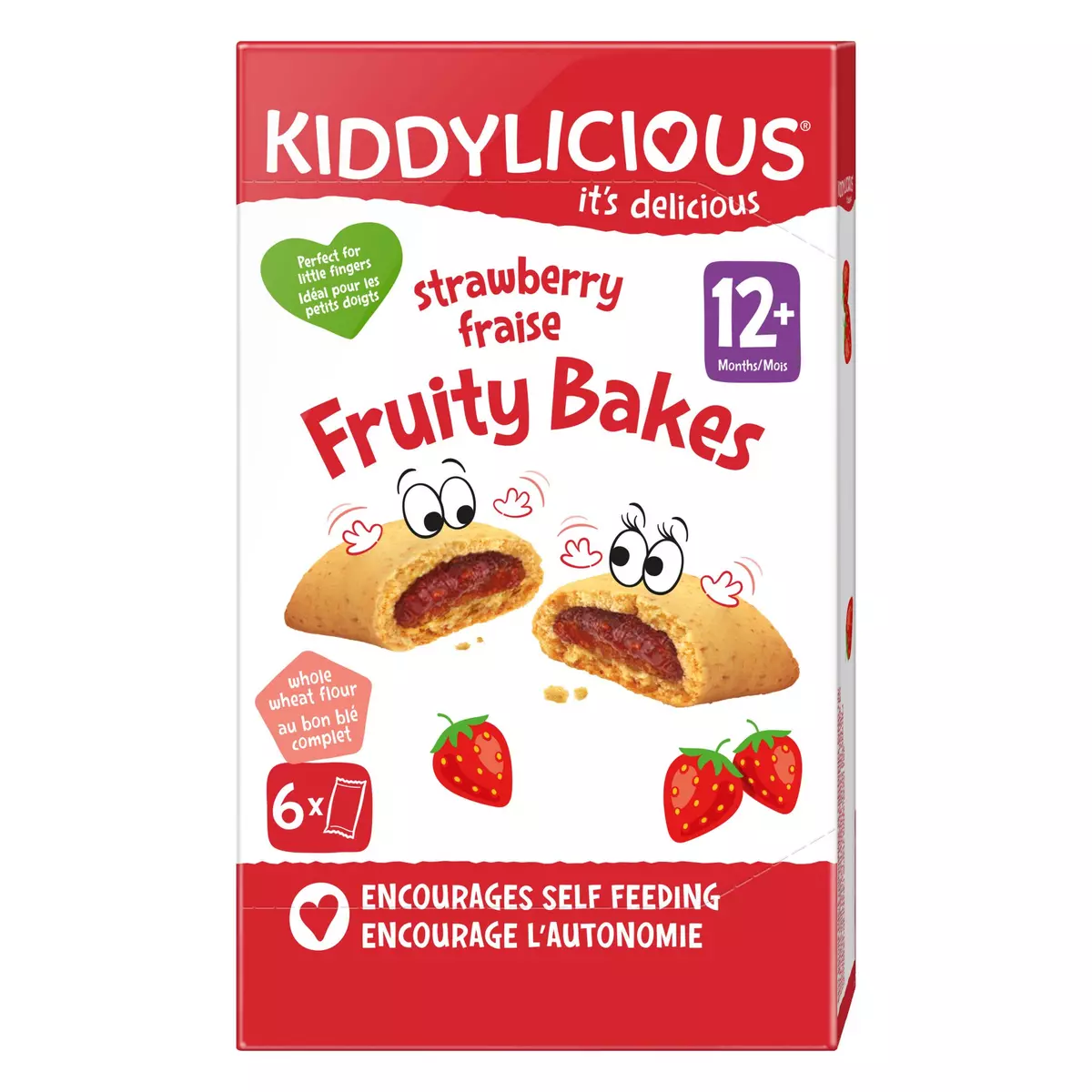 KIDDYLICIOUS Fruity Bakes fraise dès 12 mois 6x1 pièces 132g