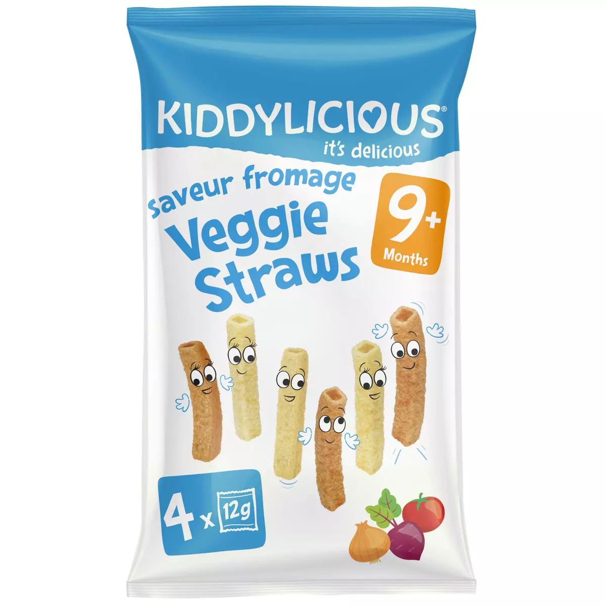 Kiddylicious - Cheesy Veggie Straws Pack Of 10