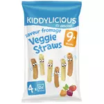 KIDDYLICIOUS Veggie Straws saveur fromage dès 9 mois 4x12g 48g