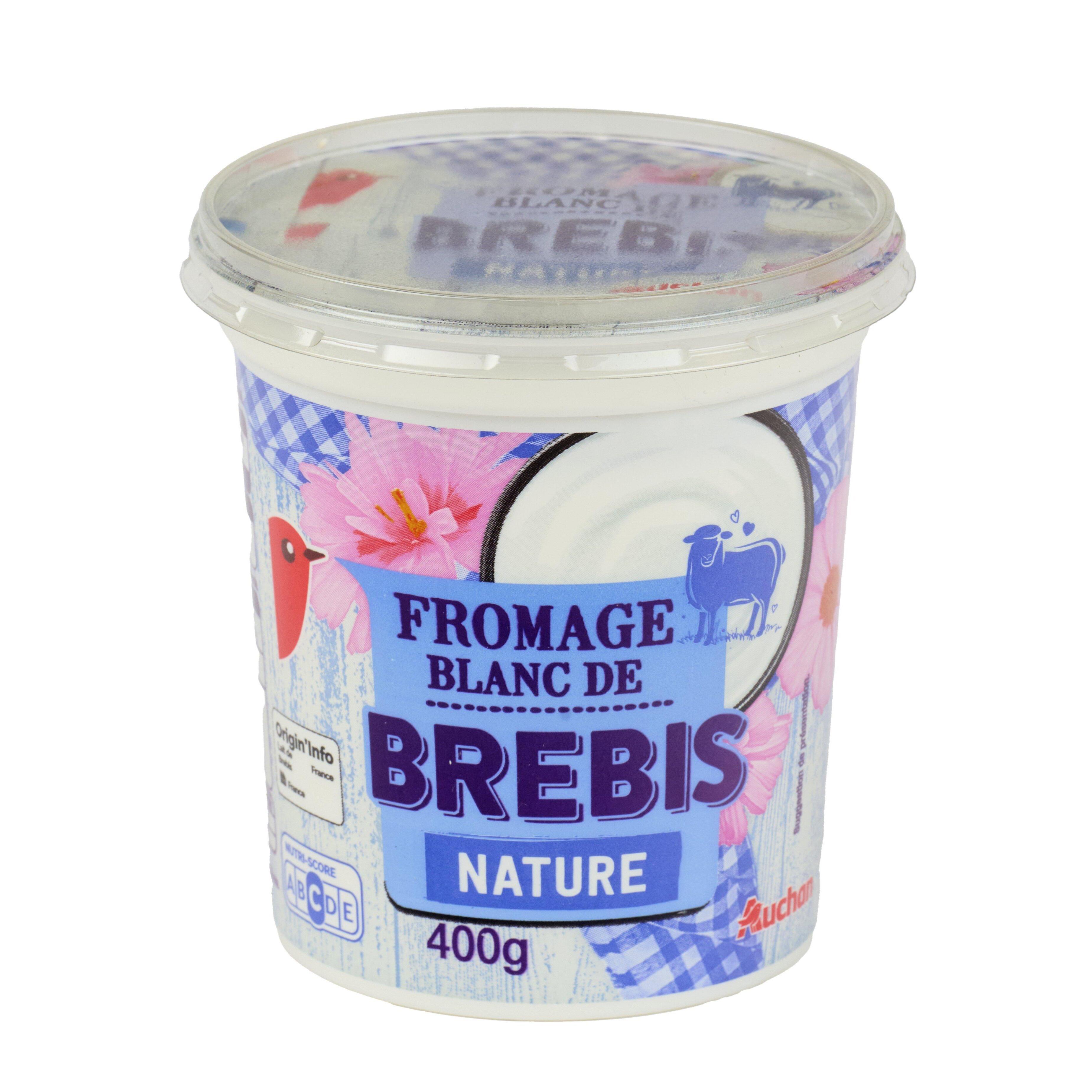 Voir la diapositive 2 : AUCHAN Fromage blanc de brebis nature 400g