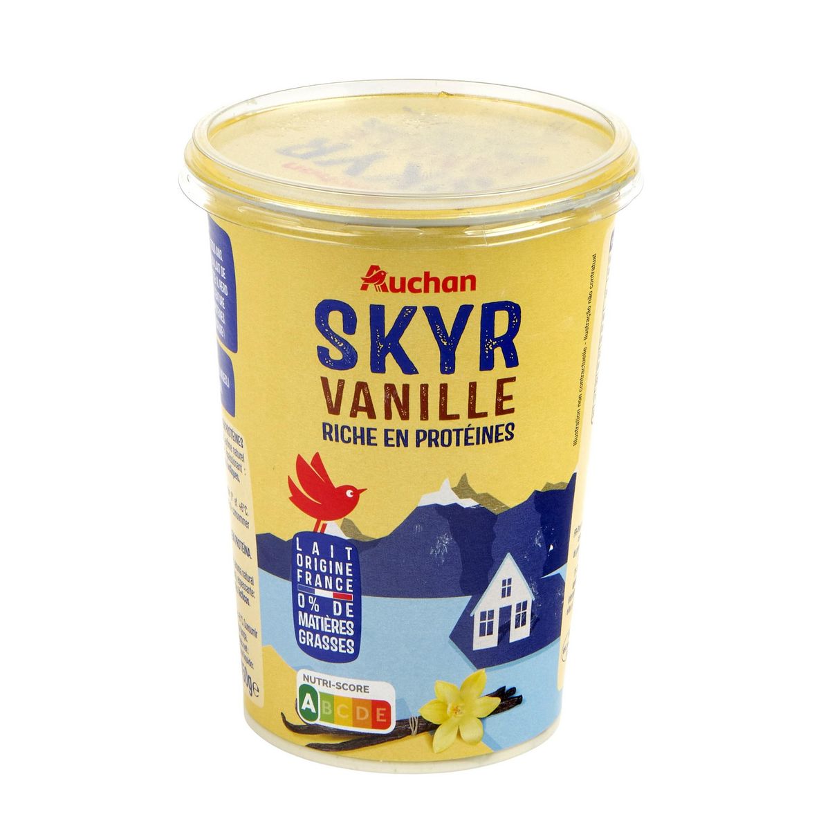 AUCHAN Skyr à la vanille 0% MG 450g