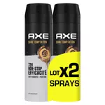 AXE Déodorant spray homme 72h dark temptation 2x200ml