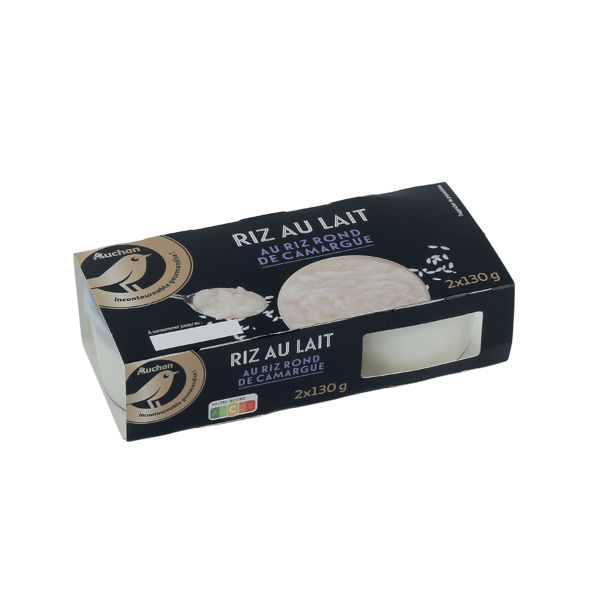 AUCHAN GOURMET Riz au lait riz rond de Camargue 2x130g