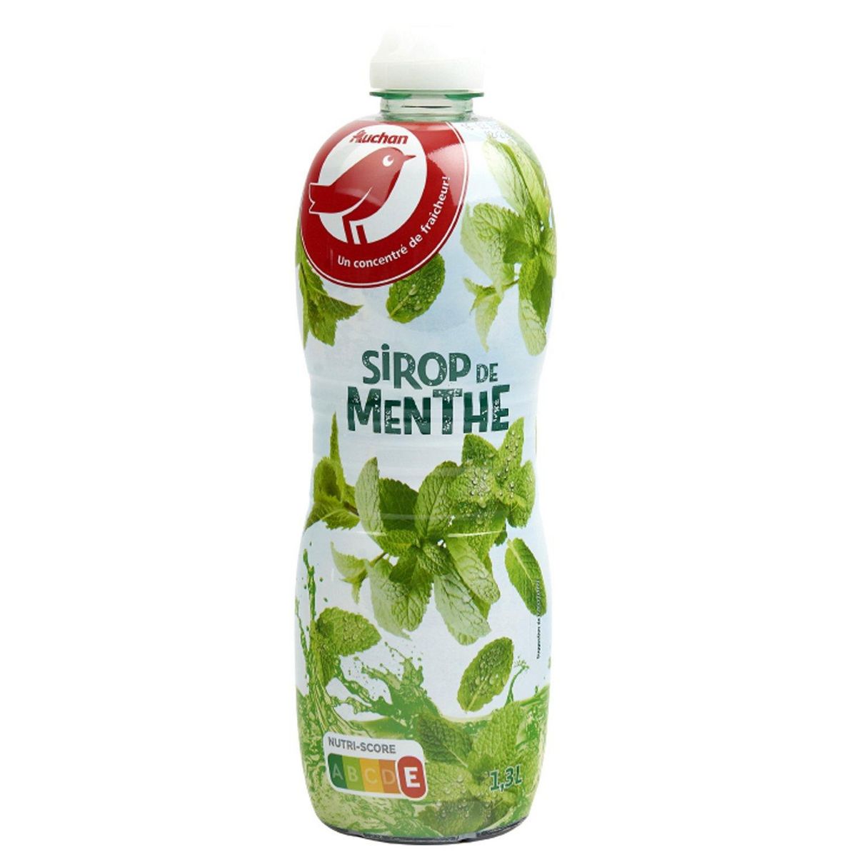 AUCHAN Sirop de menthe bidon métal 1.3l