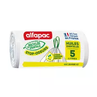 ALFAPAC Sacs poubelle 10l coulissac végétal pour salle de bain 25 sacs pas  cher 