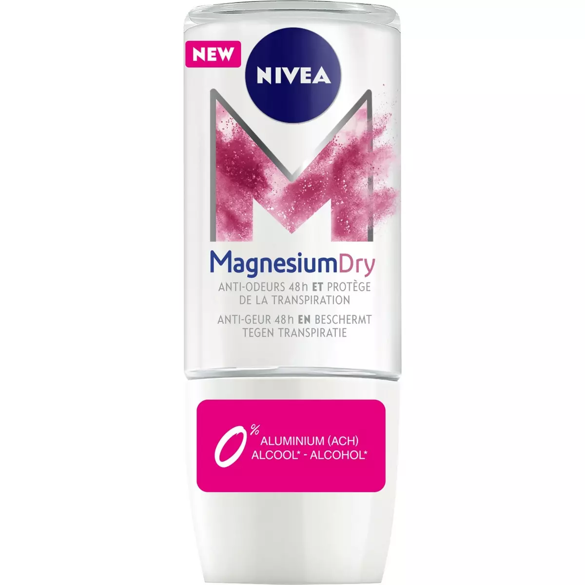 NIVEA Déodorant bille 48h magnesium dry 0% 50ml